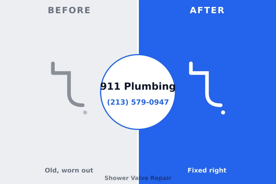 Before and after: plumbing repair Roman Forest, TX